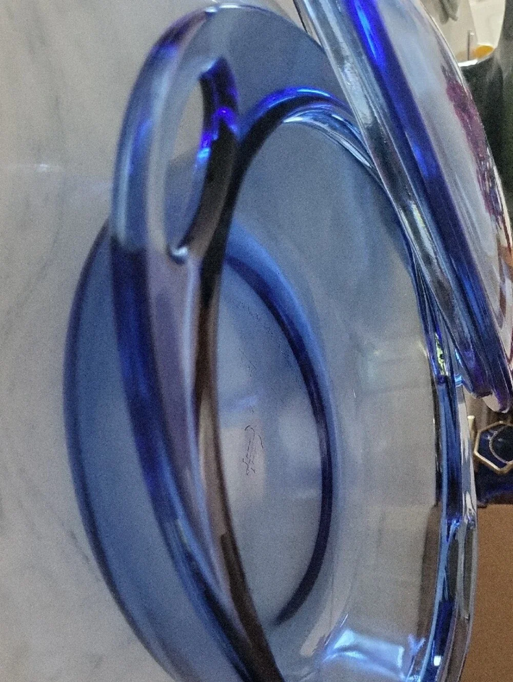 Vintage Anchor Hocking Cobalt Blue Glass 2 Quart Casserole Dish W/ Handles W/lid